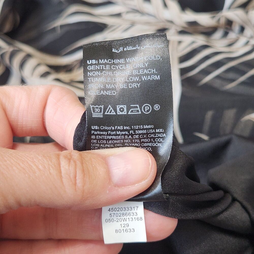 White House Black Market halter chiffon flowy palm leaf maxi dress size 10 - Picture 11 of 11